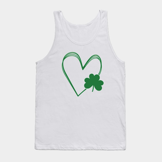 Shamrock Clover Shirt, Minimalist Shamrock Shirt, Irish Shirt Women, Cute Irish Shirt, Irish Girlfriend Gift, St Patrick Day Shirt, Lucky Shirt Tank Top by Daimon